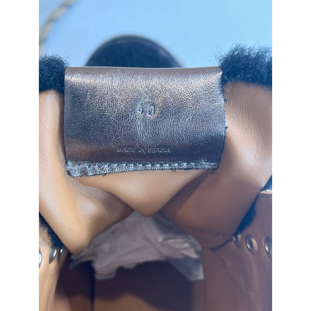 New Voile Blanche Eva Shearling Metallic Leather Womens Hiking Boots Black EU 40 - Picture 7 of 13